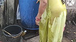 Anita yadav bathing outside with dance. T