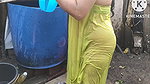 Anita yadav bathing outside with dance. T