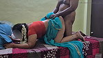 Sexy Body Desi Wife in Red Blouse & Saree Missionary and Doggy Style Pussy Creampie Fucking