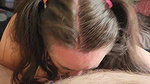 Chub Slut Wife with Pigtails Sucks Chub Husband and Talks Dirty