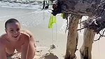 Hard white cock pounds two wet and wild blondes at the beach_077758e1