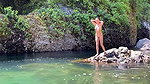 Horny with big boobs Marie Clarence getting naked on the beach_a8dd3175