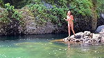 Horny with big boobs Marie Clarence getting naked on the beach_a8dd3175