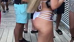 Brazilian married brunette girl in bikini micro on the beach filmed by her husband_2d85b0e7