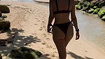 Christopheporn Bongacams model pissing over his body in public at the beach_4454a4f2