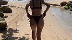 Christopheporn Bongacams model pissing over his body in public at the beach_4454a4f2