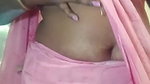 Indian aunty wearing saree show.