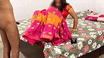 Beautiful Newly Married Indian Bhabhi Big Boobs Hot Sex in Colour Full Dress