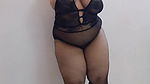 Indian Bbw Chubby Cam Show In Fishnet Lingerie.