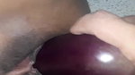 Rosni is fingering & inserting Brinjal in her hot pussy.
