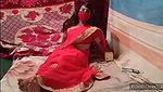 Desi village bhabi with sexy red saree