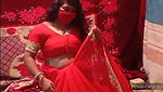 Desi village bhabi with sexy red saree