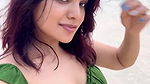 Actress Aathmika hot beach selfie milky boobs video