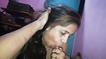 Beautiful Newly Married Indian Wife Giving Blowjob