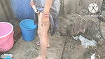 anita-yadav-bathing-outside