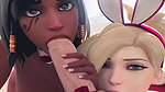 Pharah And Mercy Cakeofcakes Overwatch Animated Hentai 3 D Cgi Video