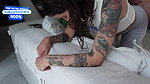 Slutty Tattoo Milf Fucks 10inch Dildo_0289f54c