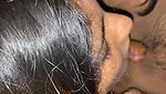 Small tits girl Licking dick and balls after applying chocolate on dick