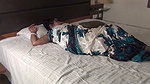 a Desi saree girl Riya masturbate on bed