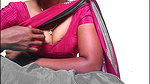 Ammu show big boobs with saree