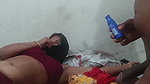 Sexy Bhabhi in Red Maxi and Panty
