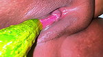 A Big Cucumber Stretches My Juicy Tight Pussy & Make Me Supper Horny, Its Like Real Fucking Feeling