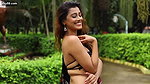 Koyelia Showing Armpits and Navel in Black Saree