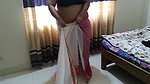 Indian hot aunty was wearing saree in room when neighbor boy saw her & fucked – Desi Sex (Hindi Audio)
