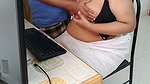 Indian office sex – Desi Female boss works on computer while employee comes and Quick Fuck (Hindi Sex)