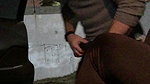 A girl in nature punishes a guy in the balls
