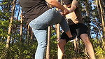 BallbustingExtremeAmateur Ballbusting in the Forest