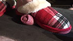 BBW RED SLIPPERS COCK CRUSH PT1