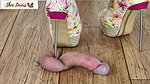 Floral Opentoe Pumps Modified Heel Shoejob Heel Insertion