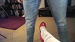 Two dominant mistresses humiliate a slave