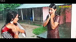 Two hot young girl enjoying in rain scene making