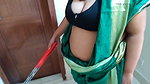 Indian Stepaunty Work in Room, Im Masturbat Beside, When She Looked & I Fucked Her