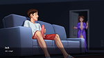 Stepmom flaunt her pussy to his Stepson while watching porn(Summertime Saga)