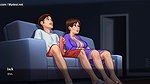 Stepmom flaunt her pussy to his Stepson while watching porn(Summertime Saga)