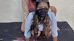 stepSister and stepbrother he celebrate holi