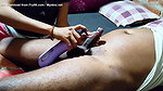 Stepsister applied oil on my penis and caressed it
