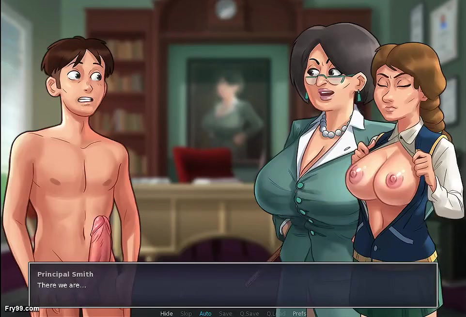 Summertime Saga- My College Principal Catches me Jerking off in Class