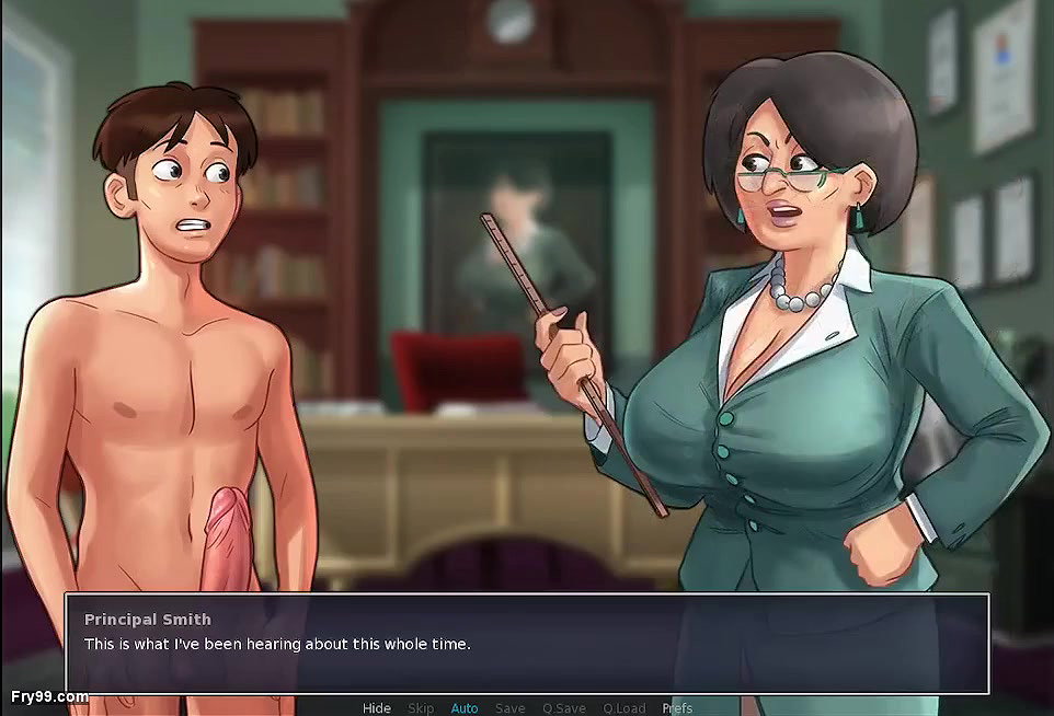 Summertime Saga- My College Principal Catches me Jerking off in Class