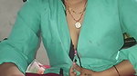 The girlfriend of the neighborhood came to the boyfriend’s house at night and took out the water from the penis with her hand and talked about getting rid of her pussy ass