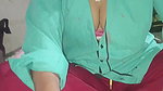 The girlfriend of the neighborhood came to the boyfriend’s house at night and took out the water from the penis with her hand and talked about getting rid of her pussy ass