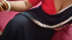 Unsatisfied Horny Bhabhi fucks her brother-in-law while talking dirty in Hindi in Black saree