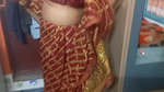 Very Beautiful Indian Bhabhi in Red Saree