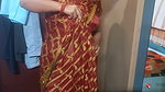 Very Beautiful Indian Bhabhi in Red Saree