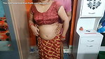 Very Beautiful Indian Bhabhi in Red Saree