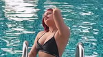 ANKITA SINGH BOLD BABE SEXY WET IN BIKINI IN POOL TEASE 2