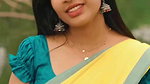 malayali model sexy navel in yellow saree 2